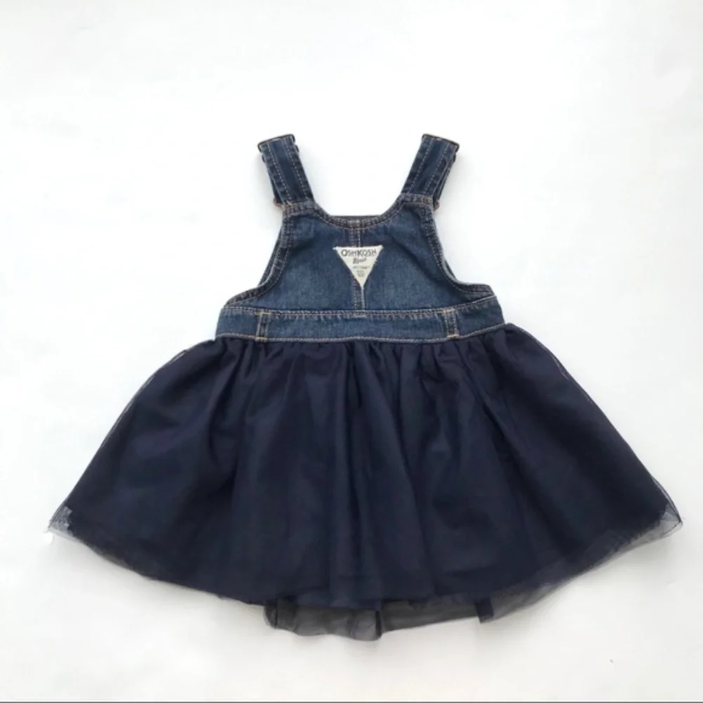 Oshkosh navy tutu vestbak dress jumper EUC 18m